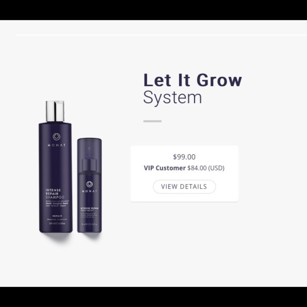 MONAT Let it Grow System Hair Products